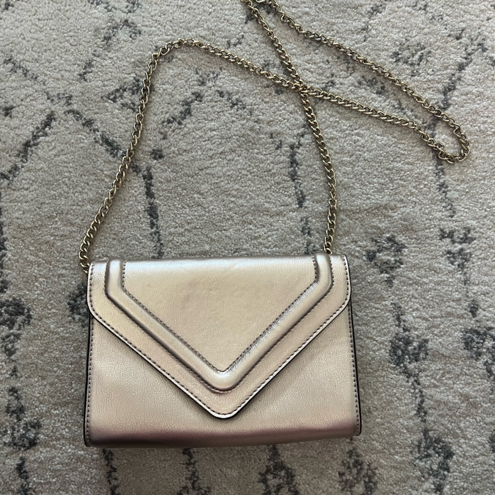 Market & Spruce Metallic Champagne Crossbody with Chain Strap